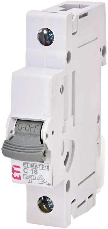 Автоматичний вимикач ETIMAT P10 1p C6  15kA 001901527
