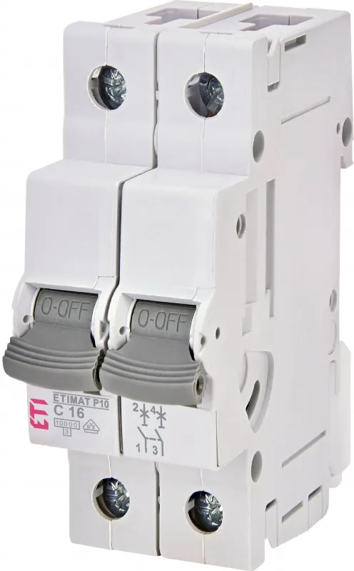 Автоматичний вимикач ETIMAT P10 1p+N B13  15kA 001901609