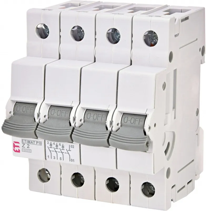 Автоматичний вимикач ETIMAT P10 4p B6  15kA 001901907