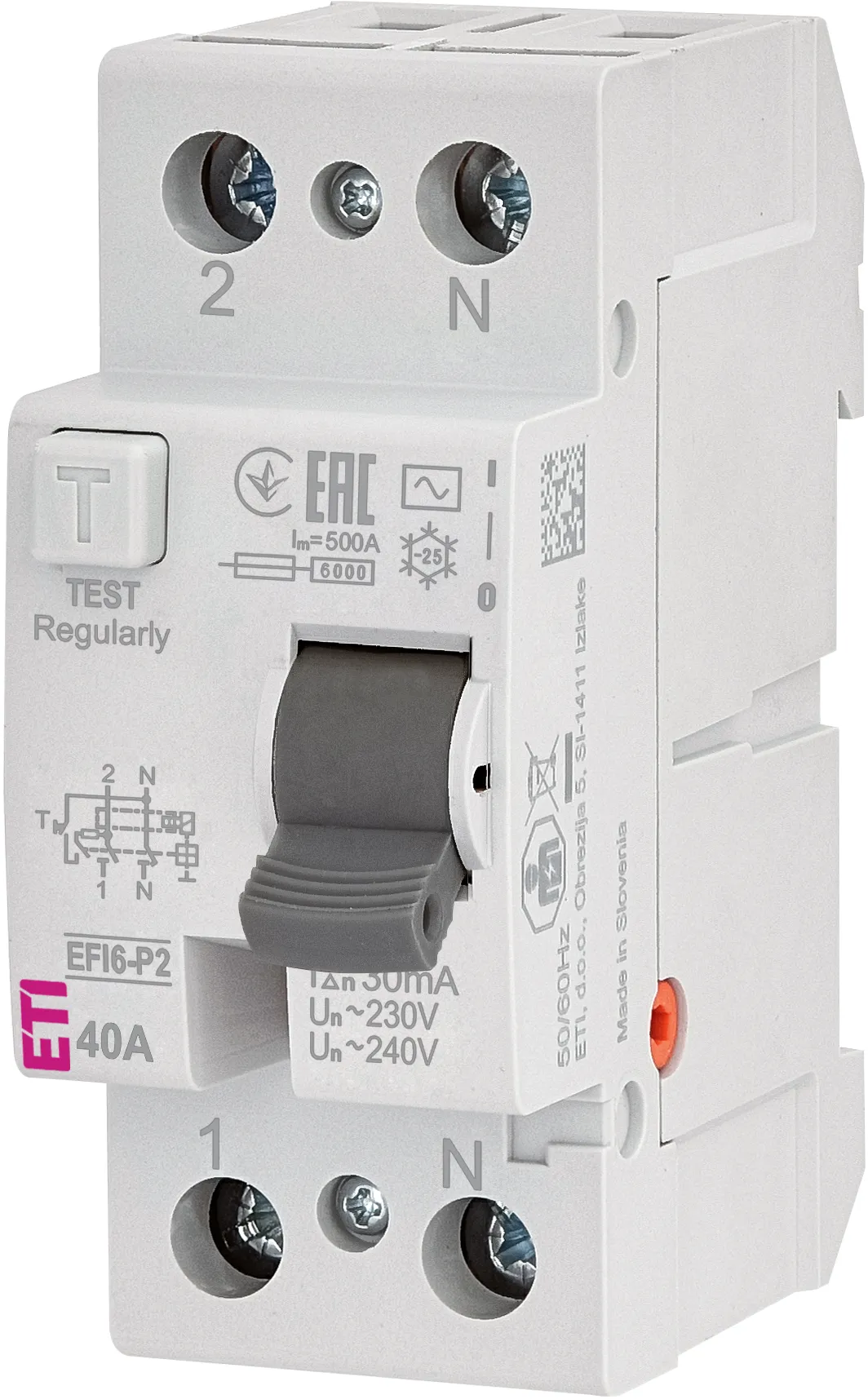 Диф. реле (ПЗВ) EFI6-P2 AC 40/0.03 002061252