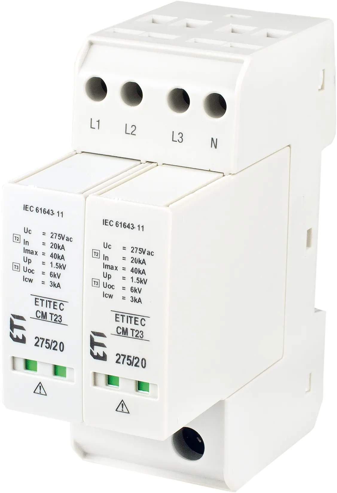 Обмежувач перенапруги ETITEC CM T23 275/20 4+0 RC 002440653