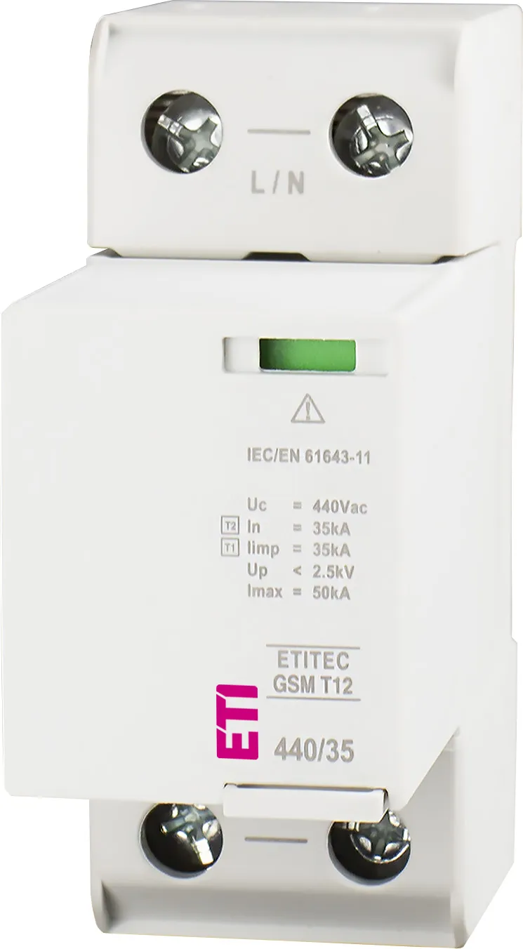 Обмежувач перенапруги ETITEC GSM T12 440/35 1+0 002440716