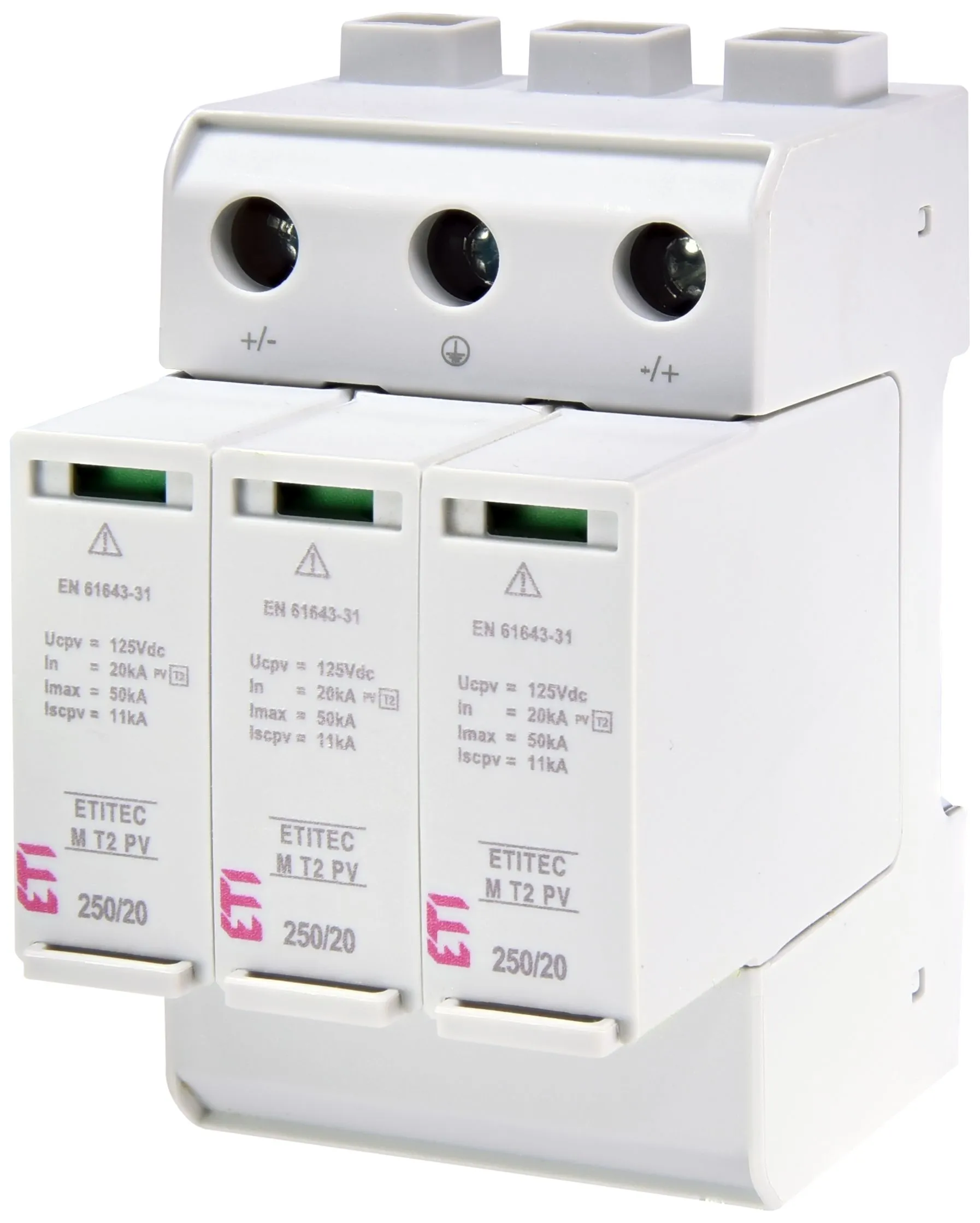 Обмежувач перенапруги ETITEC M T2 PV 250/20 Y 002440732
