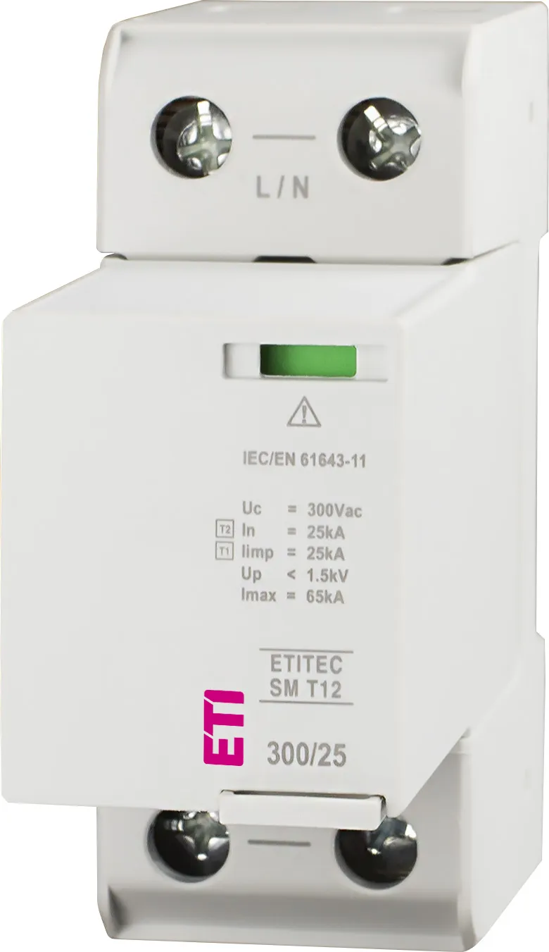 Обмежувач перенапруги ETITEC SM T12 300/25 1+0 RC 002440739
