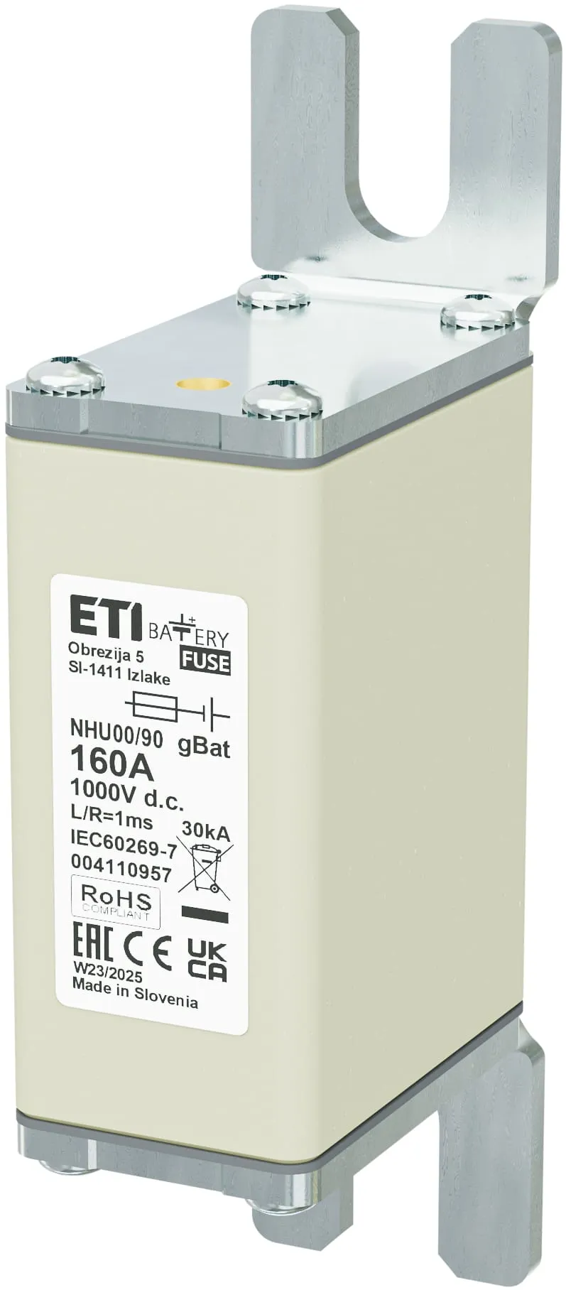 Запобіжник NHU00/90 gBat 160A/1000V DC 004110957