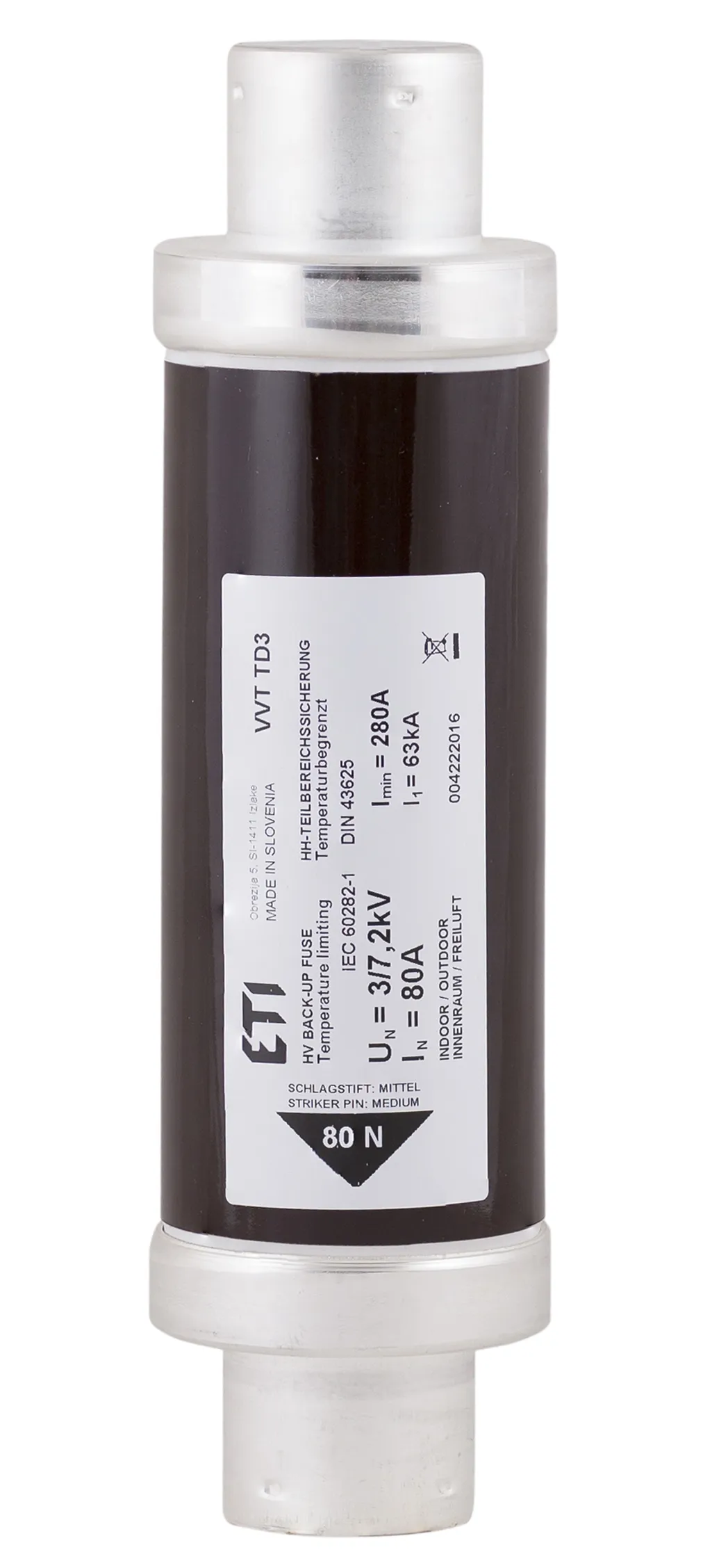 Запобіжник VVC3 7,2kV/2A 292 004220503