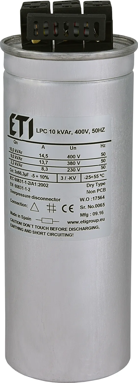 Конденсатор LPC 10 kVAr, 400V, 50Hz 004656750