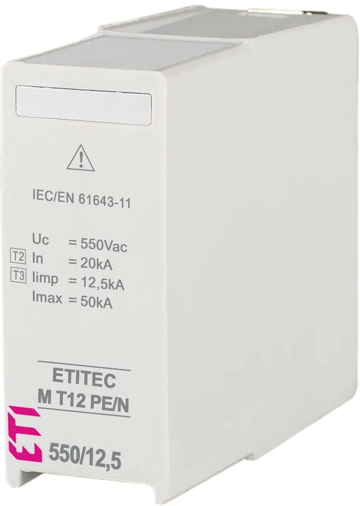 Обмежувач перенапруги MOD.ETITEC M T12 550/12,5 PE/N 002440813