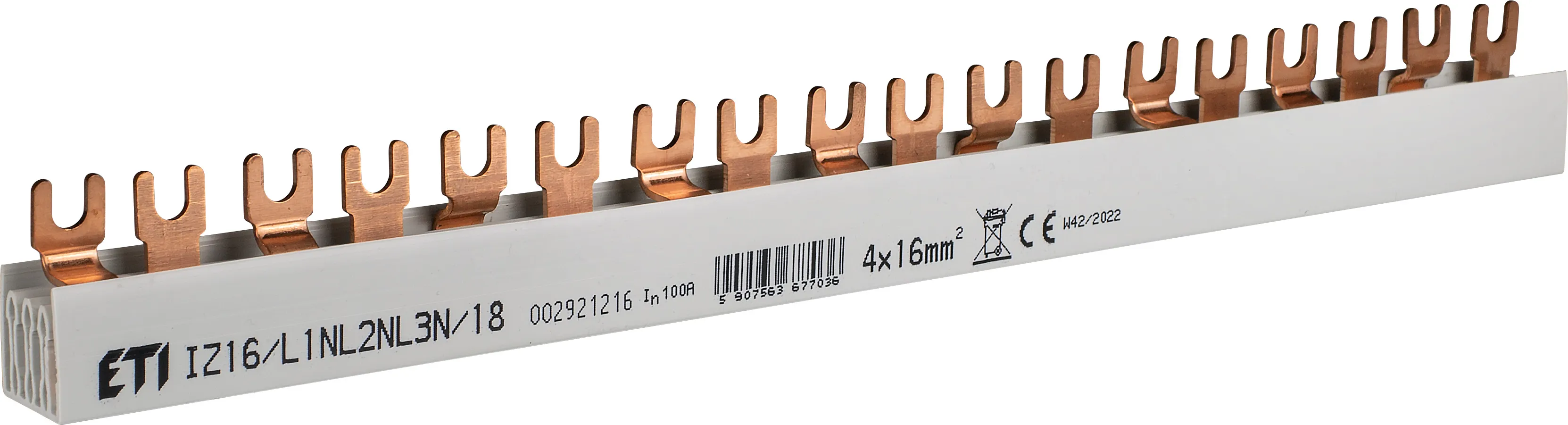Шина ізольована IZ16/L1NL2NL3N/18 002921216