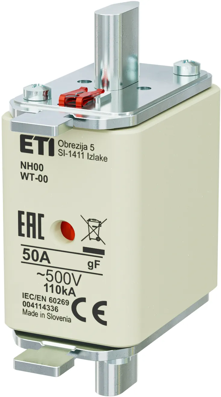 Запобіжник NH00/WT-00 gF 50A/500V 004114336