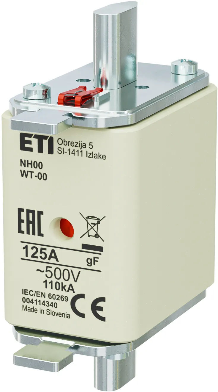 Запобіжник NH00/WT-00 gF 125A/500V 004114340