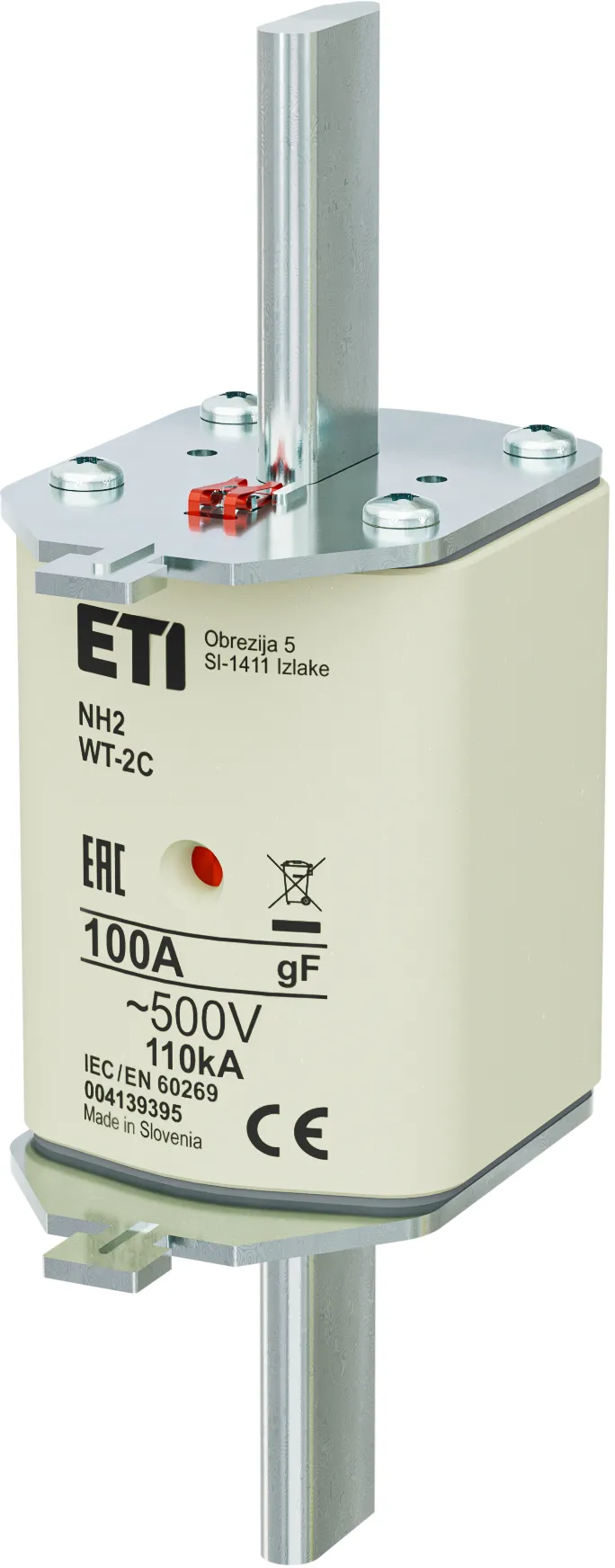 Запобіжник NH2/WT-2C gF 100A/500V 004139395