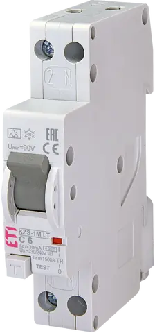 *KZS-1M-LT 1p+N A C6/0.03 6kA