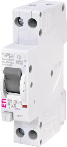 KZS-1M-UNI 1p+N A B25/0.03