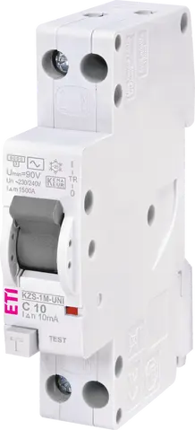 KZS-1M-UNI 1p+N AC C10/0.01