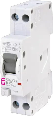 KZS-1M-UNI 1p+N AC B20/0.03