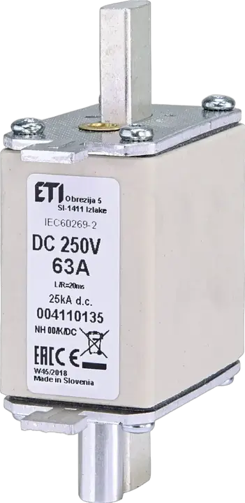 Зображення NH00/K 63A/250V DC