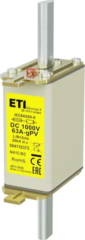 Зображення NH1C gPV 63A/1000V DC