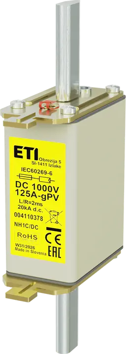 Зображення NH1C gPV 125A/1000V DC