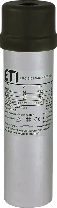 Зображення LPC 2,5 kVAr, 400V, 50Hz