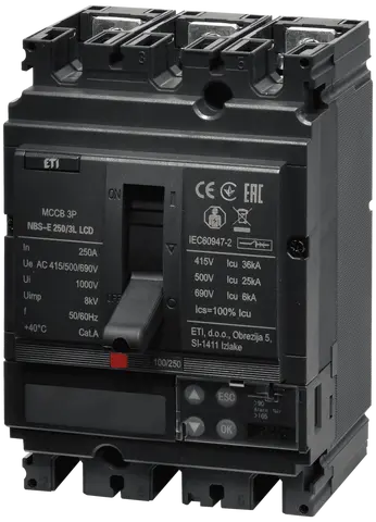 NBS-E 250/3L LCD 250A 3P